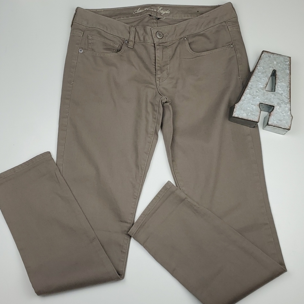 American Eagle Stretch Skinny Tan Jean Denim Pant